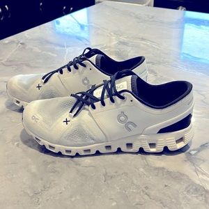 Men’s On Cloud X 3 Sneakers, Size 9.5, black & white (worn once)